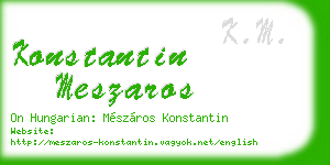 konstantin meszaros business card