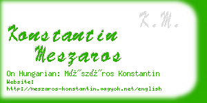 konstantin meszaros business card